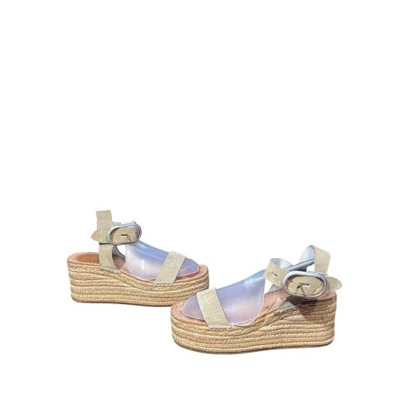 Rag & Bone Women's White Ansley Buckle Espadrille Sandal  size euro 37 - Picture 1 of 7